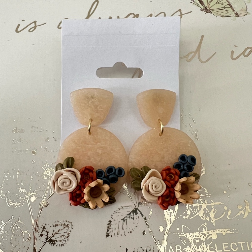 Boho Acrylic & Clay Earrings